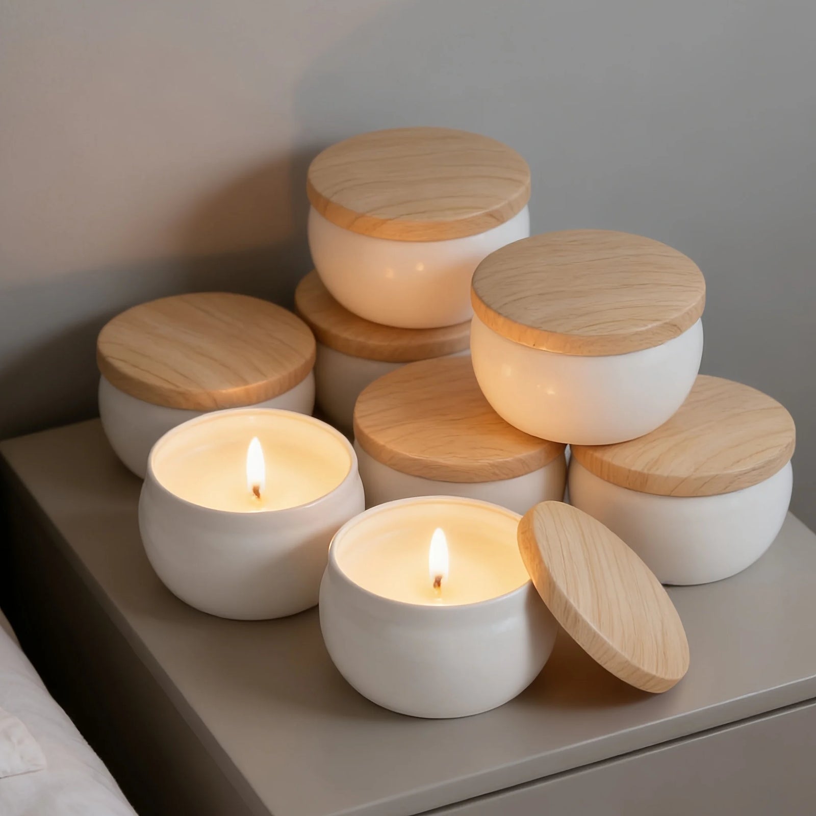 Lot de 6 Bocaux Vides pour Bougies DIY