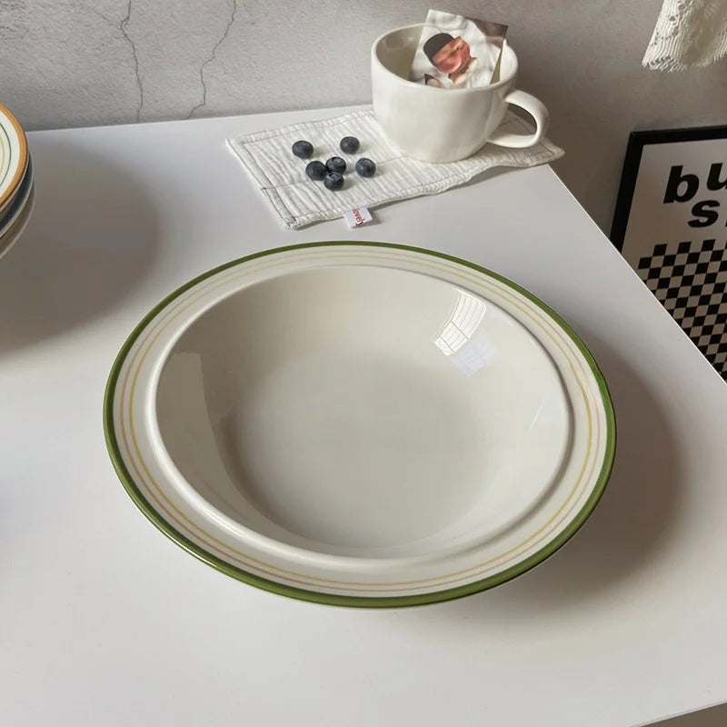 Assiette Creuse en Céramique Style Nordique