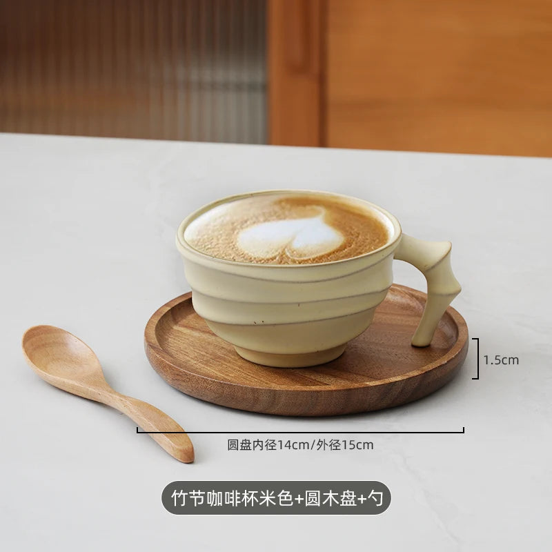 Tasse à Café Vintage Effet Bambou Style Japonais Haut de Gamme
