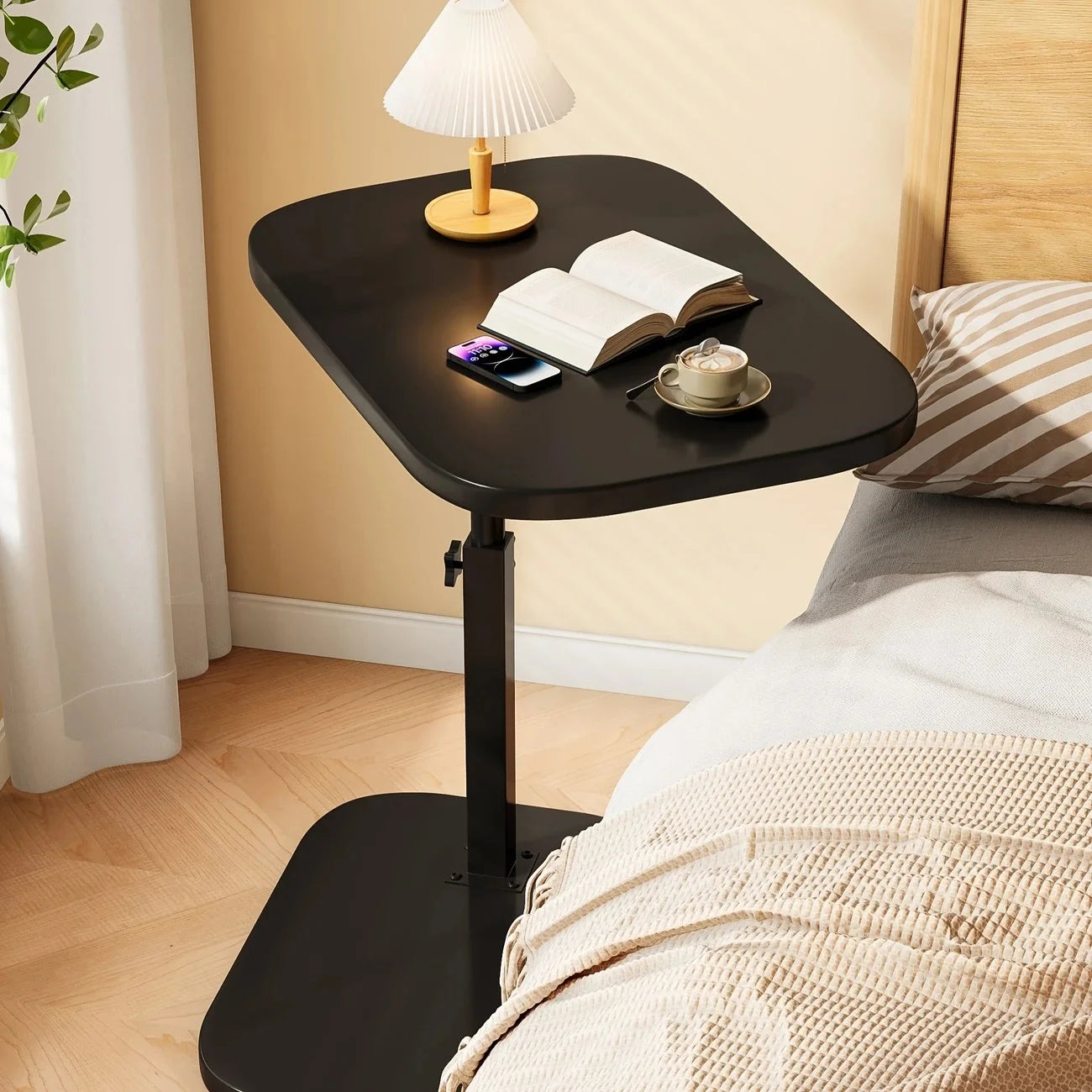 Petite Table Carrée Bois - Style Américain Rétractable