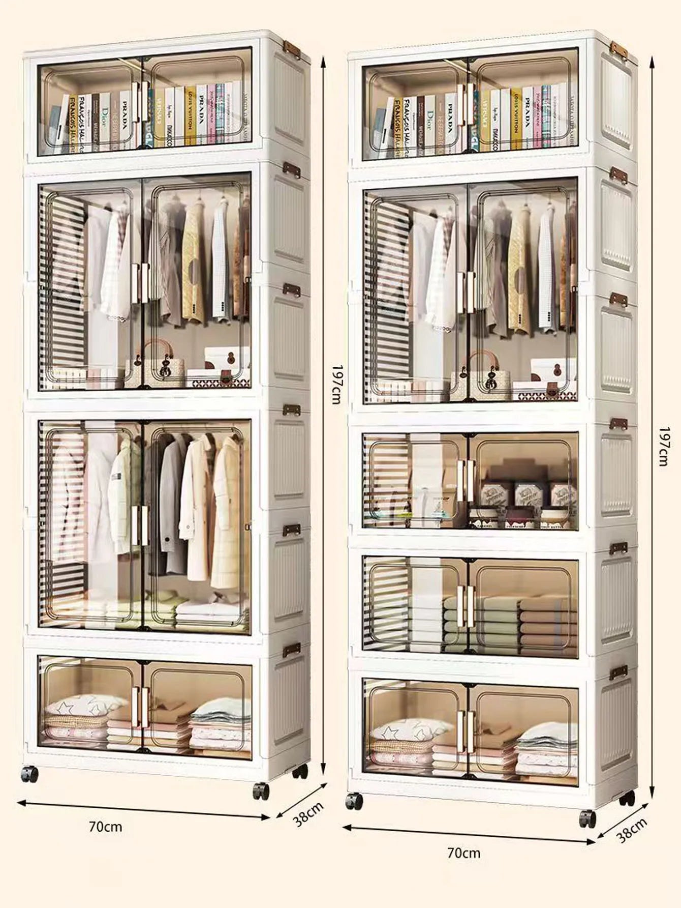 Meuble de Rangement Multi-Niveaux Sans Montage