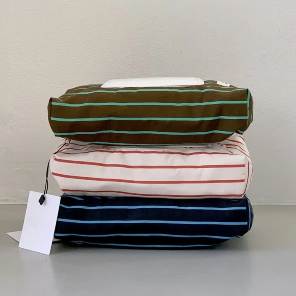 Striped Tissue Pouch – Portable Wet Wipe Case, 20x10cm