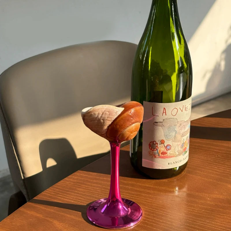 Verre à Vin en Coquillage Naturel - Fait Main, Style Nordique