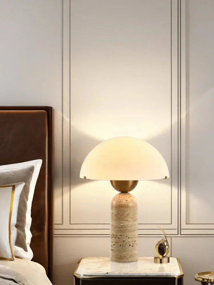 Lampe de Table Travertin Nordique Rétro Style Américain