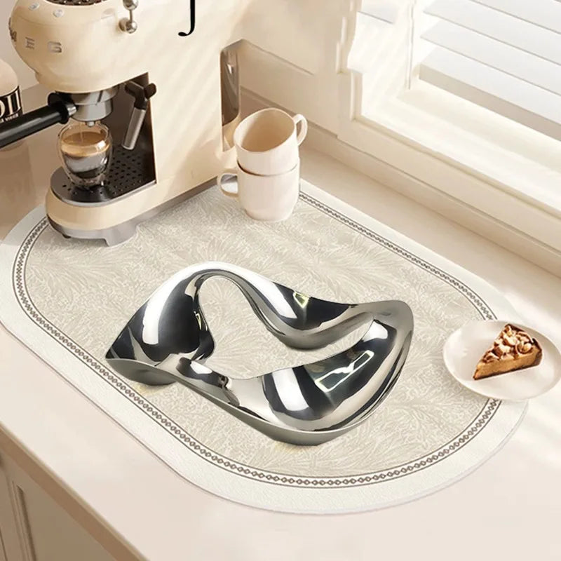 Plateau à Collations Acier Inoxydable Table Basse