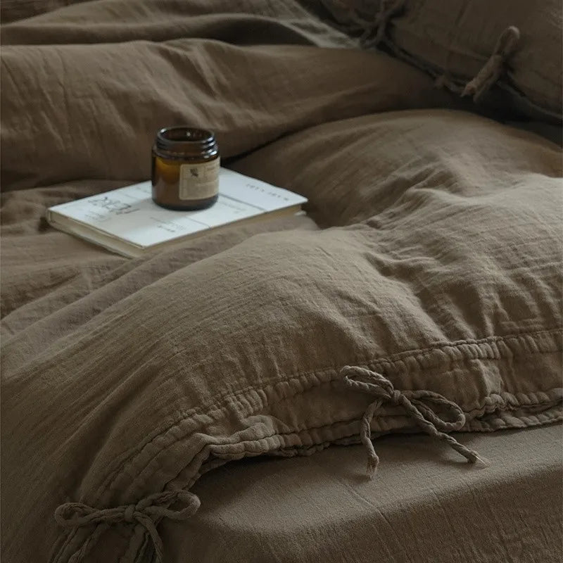 Parure de Lit en Gaze de Coton 3 Pièces