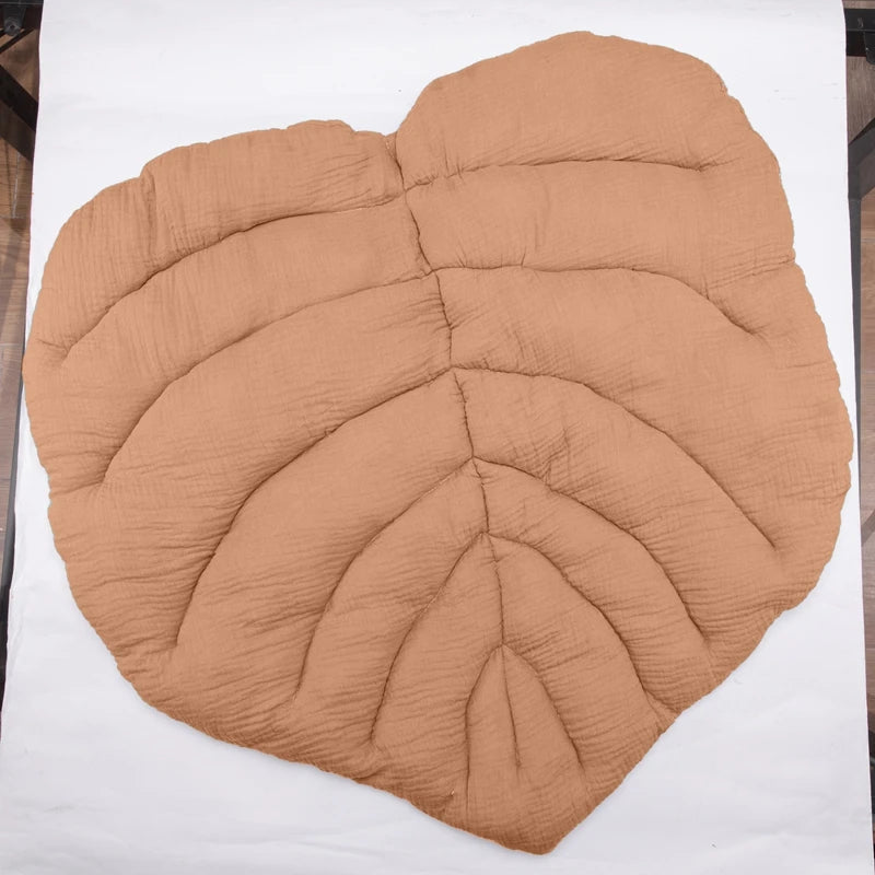 Tapis d'Éveil Forme Feuille en Coton