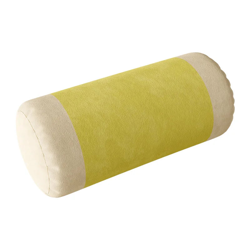 Coussin Cervical Cylindrique en Velours - Support Nuque