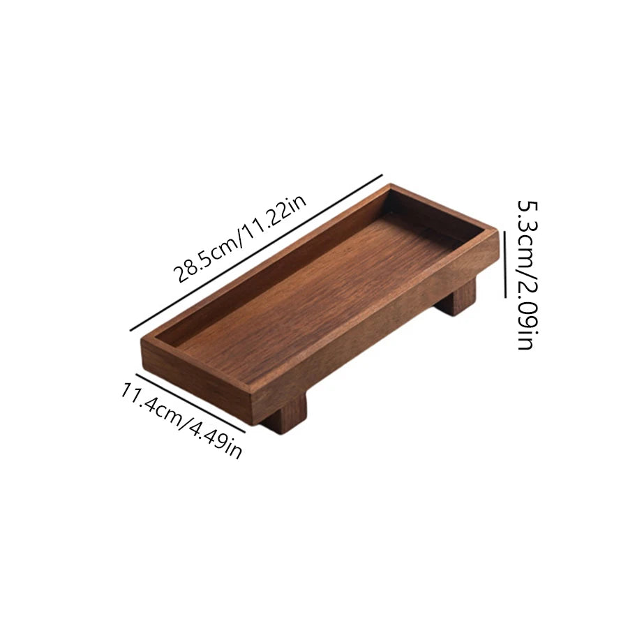 Plateau en Bois Style Japonais pour Cérémonie du Thé