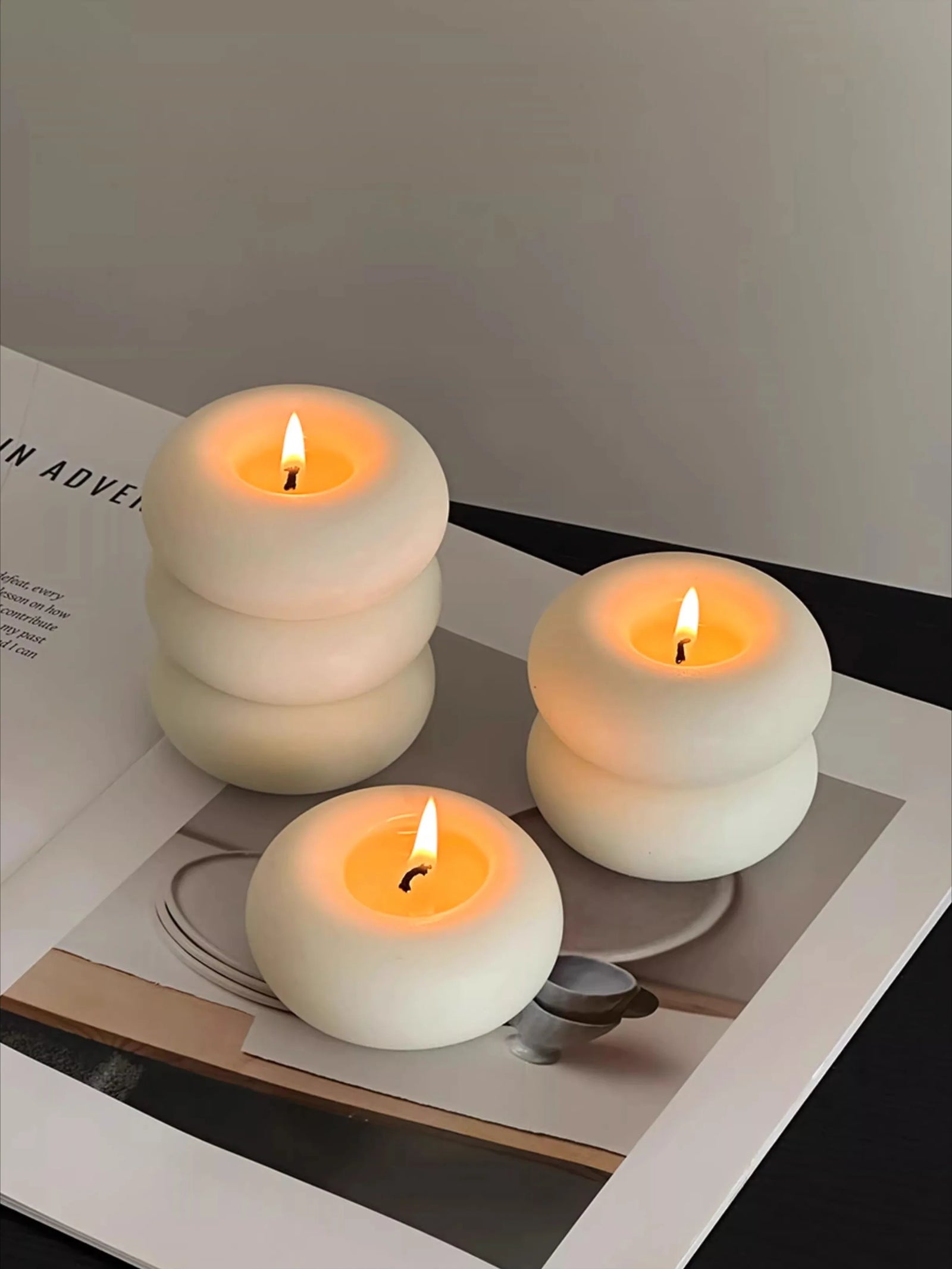 Bougie Parfumée Forme Donut Artisanale