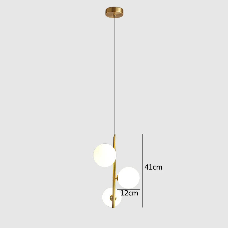 Suspension Boule de Verre Nordique - Laiton ou Noir