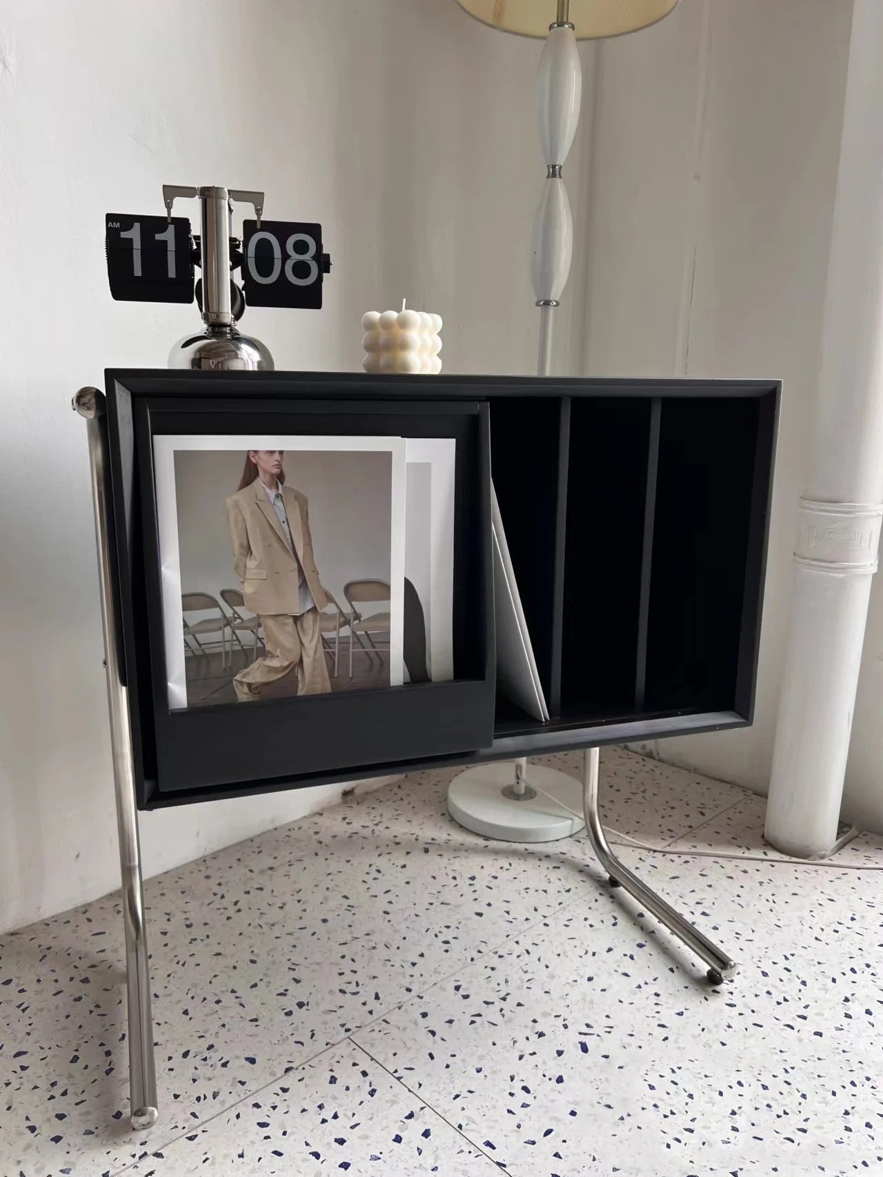 Étagère Scandinave en Bois Massif Multi-Fonction