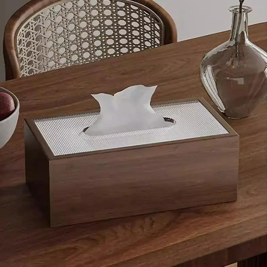 Boîte à Mouchoirs en Bois - Design Épuré