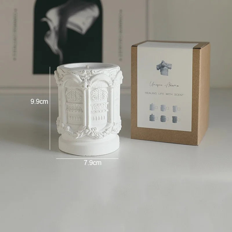 Bougie Parfumée Sculpture en Plâtre