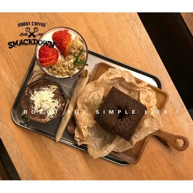 Stainless Steel Serving Tray – Rectangular Dessert Plate