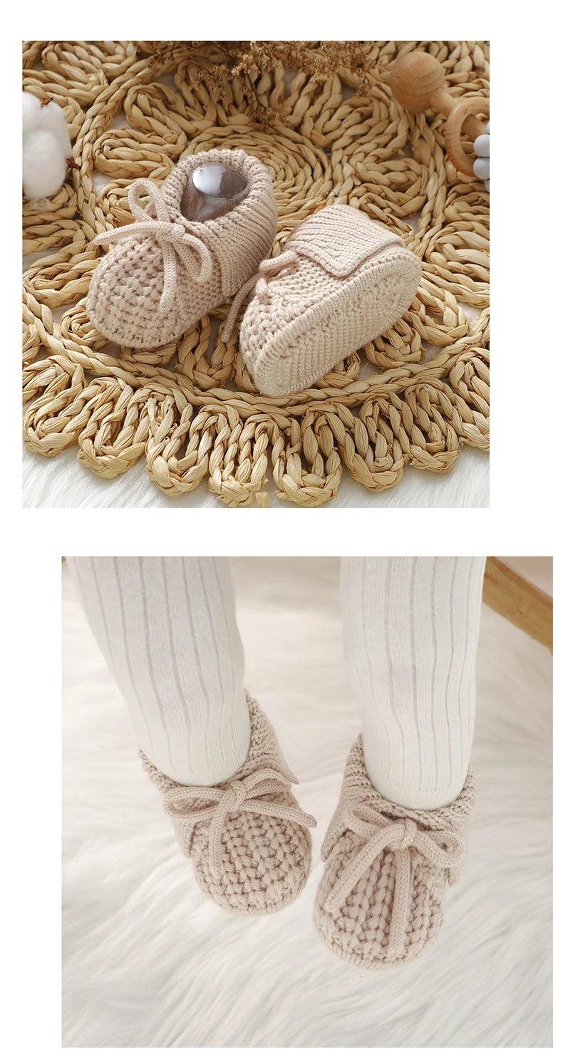 Chaussons Bébé Tricotés à Revers 0-18 Mois