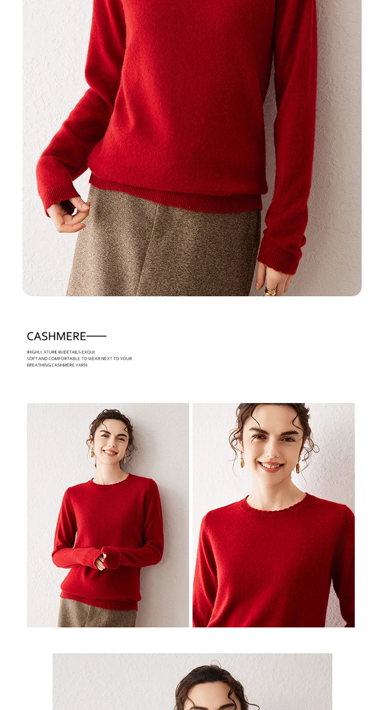 Pull Femme 100% Cachemire Basique