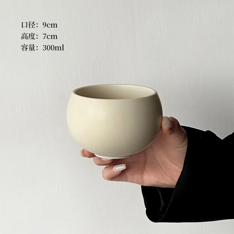 Tasse et Soucoupe Céramique Forme Œuf Style Européen