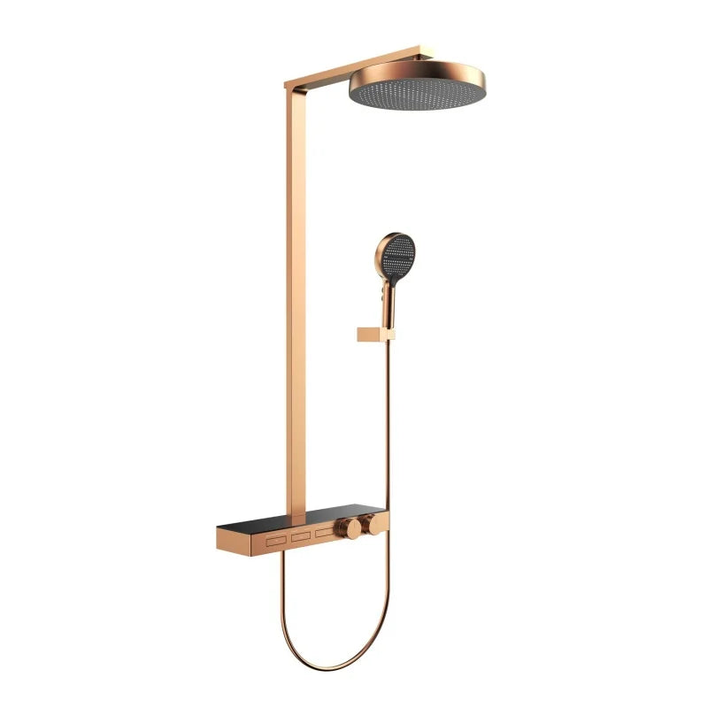 Robinet de Douche Thermostatique Or Rose Brossé