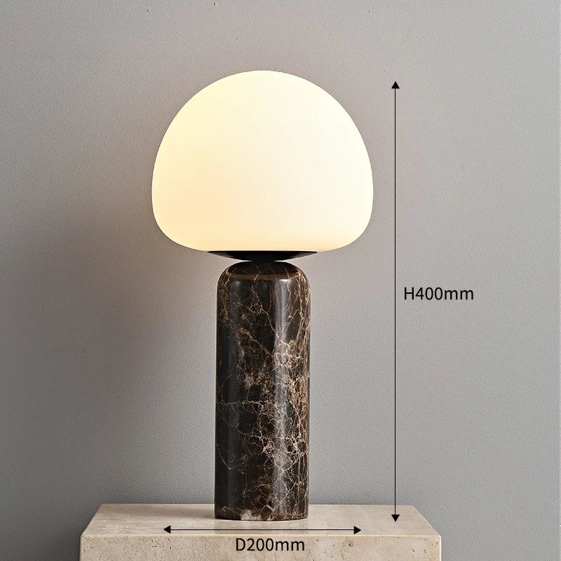 Lampe de Table Marbre et Verre - Luxe Discret