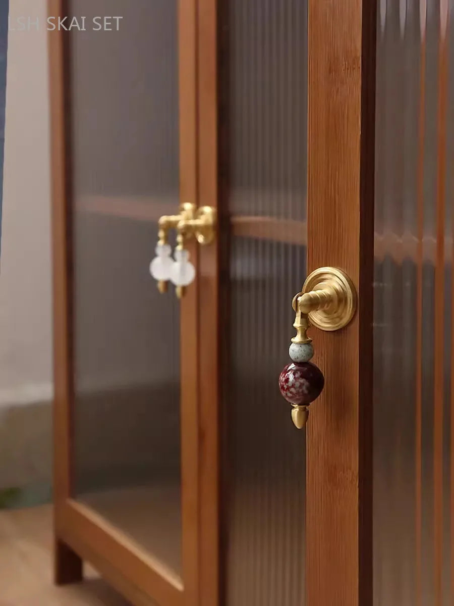 Crystal & Brass Drawer Knob – Polished Hardware