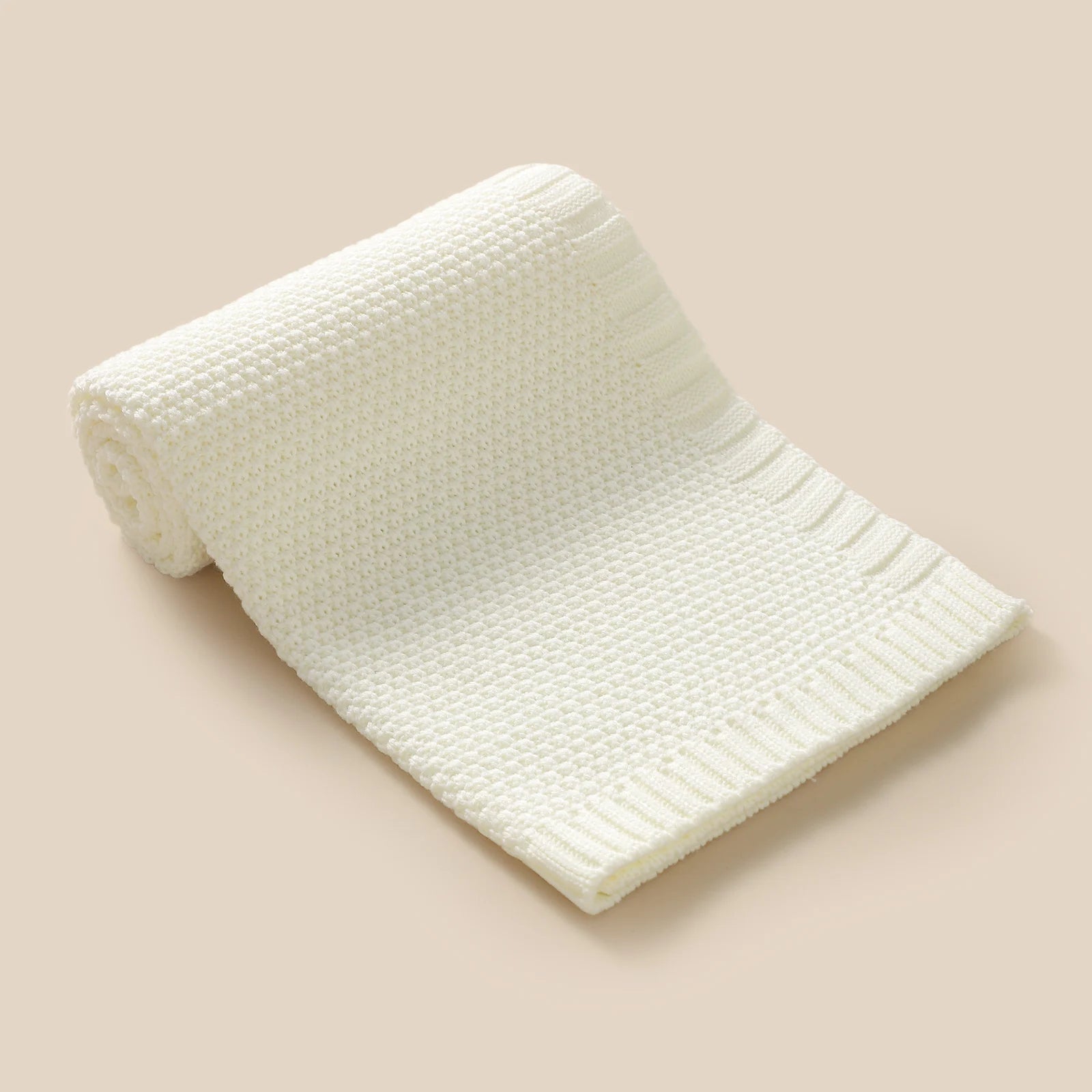 Couverture Bébé en Tricot Doux - Emmaillotage Confort