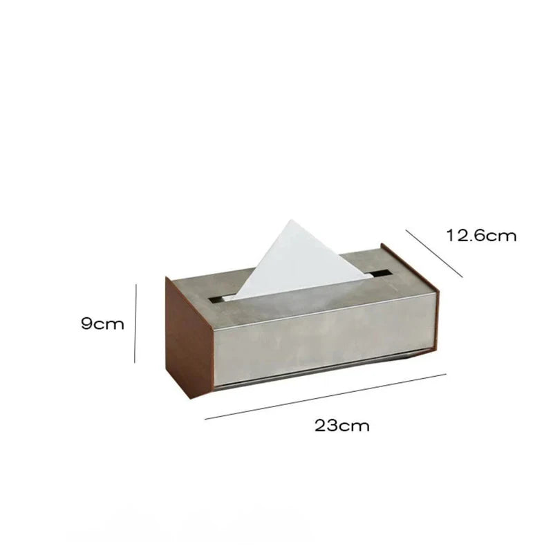 Boîte à Mouchoirs Acier Inoxydable Luxe Table Basse