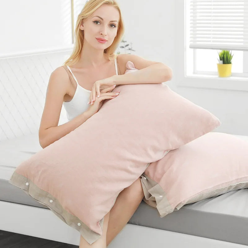 Lot de 2 Taies d'Oreiller en Gaze de Coton