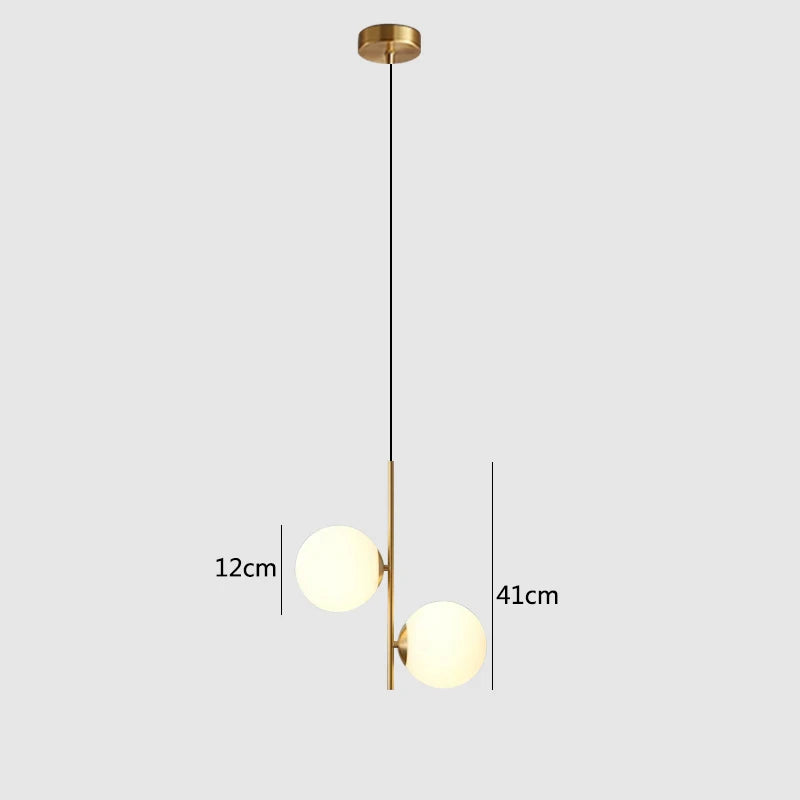 Suspension Boule de Verre Nordique - Laiton ou Noir
