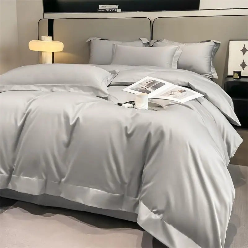 Parure de Lit Coton Égyptien 1000TC Ultra Douce 4 Pièces