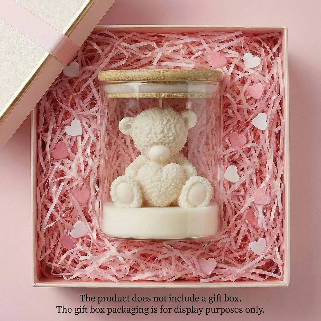 Bougie Parfumée Forme Ourson en Bocal