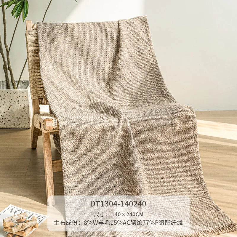 Housse de Coussin Tissée Motif Nœud Format Carré