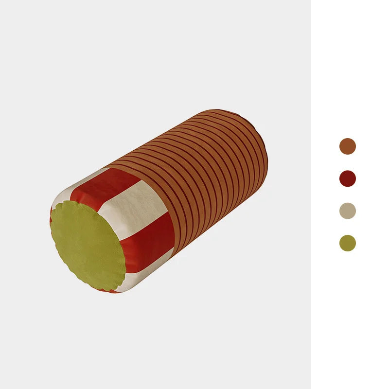 Coussin Cervical Cylindrique en Velours - Support Nuque