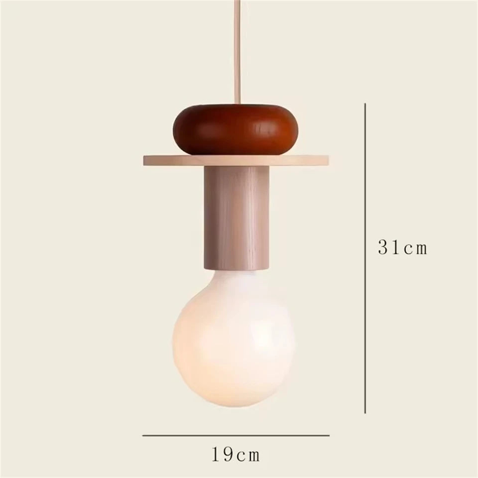 Suspension en Bois Nordique - Grain de Lustre LED