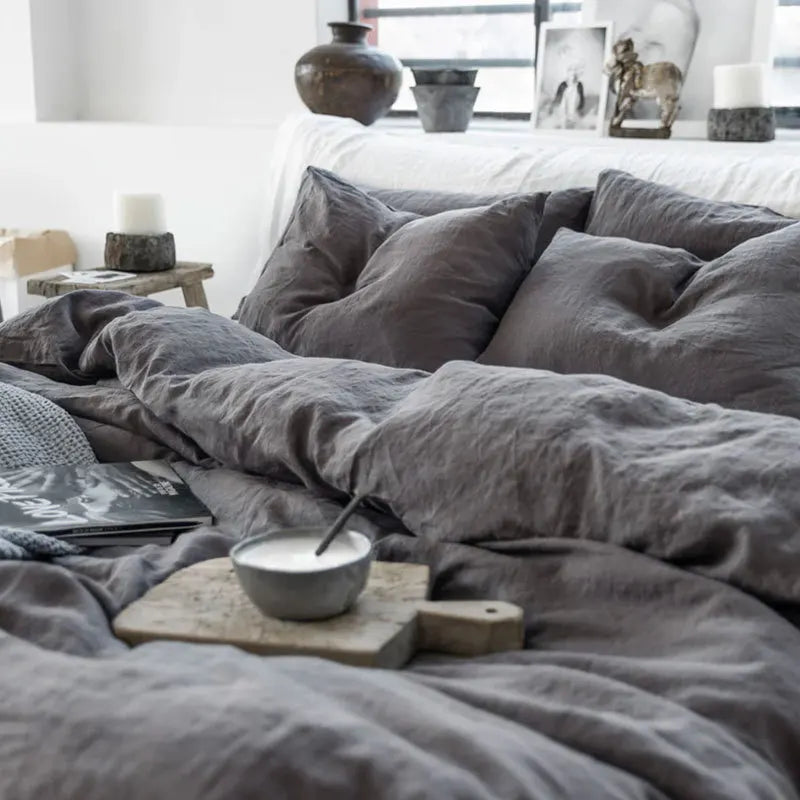 Ensemble de Draps 4 Pièces en Lin Pur - Confort Naturel