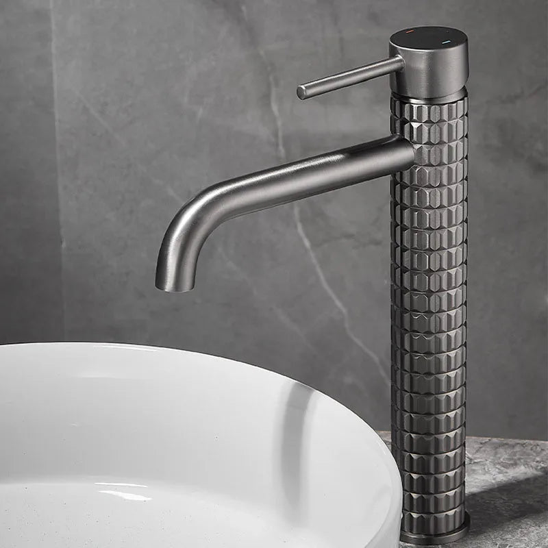 Robinet de Lavabo Or Brossé Chromé Mitigeur