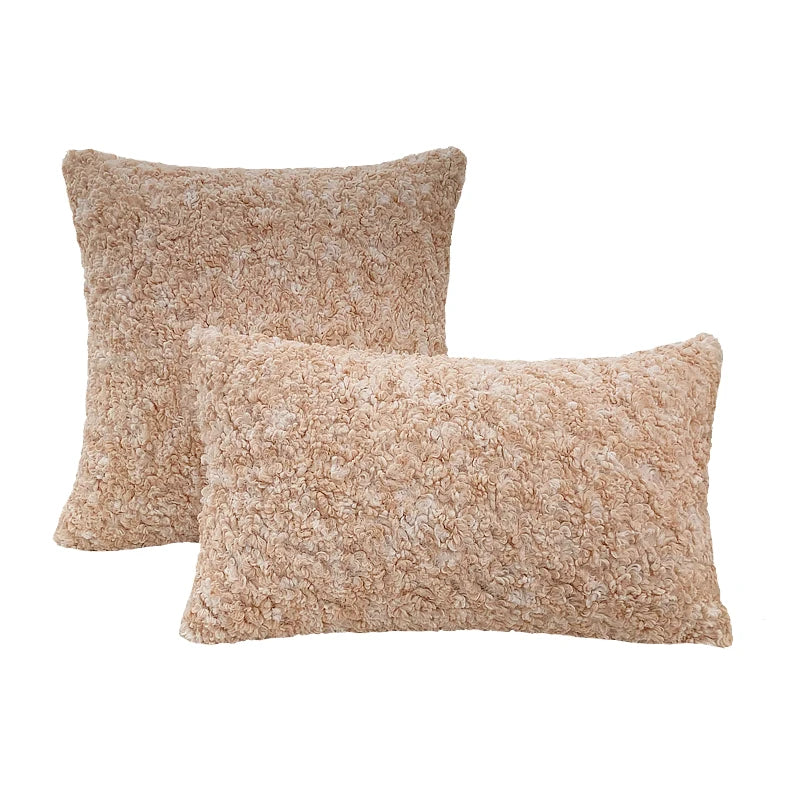 Housse de Coussin Teddy Fourrure - Douceur Peau de Mouton