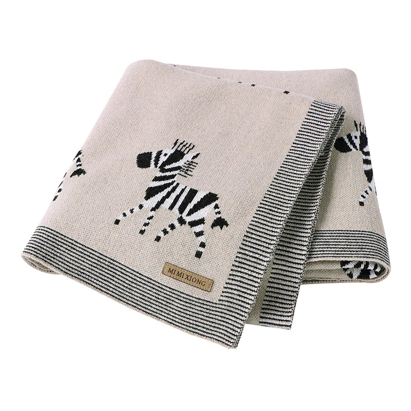 Couverture Bébé Tricotée en Coton Douce