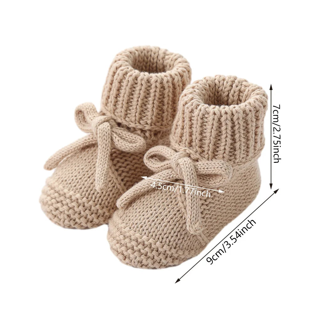 Chaussons Bébé Tricotés à Revers 0-12 Mois