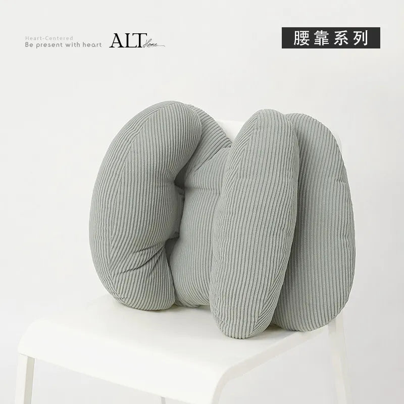 Coussin Lombaire en Velours - Soutien Dos Ergonomique