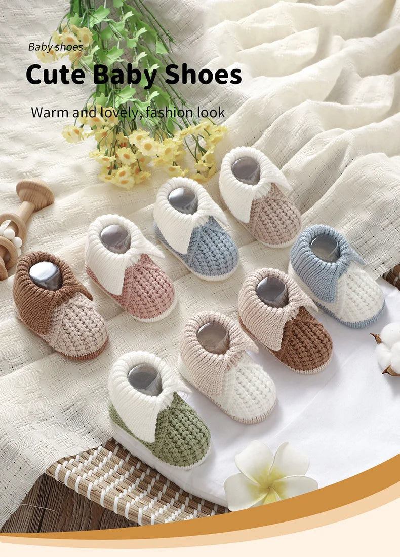 Bottines Bébé Tricotées Patchwork