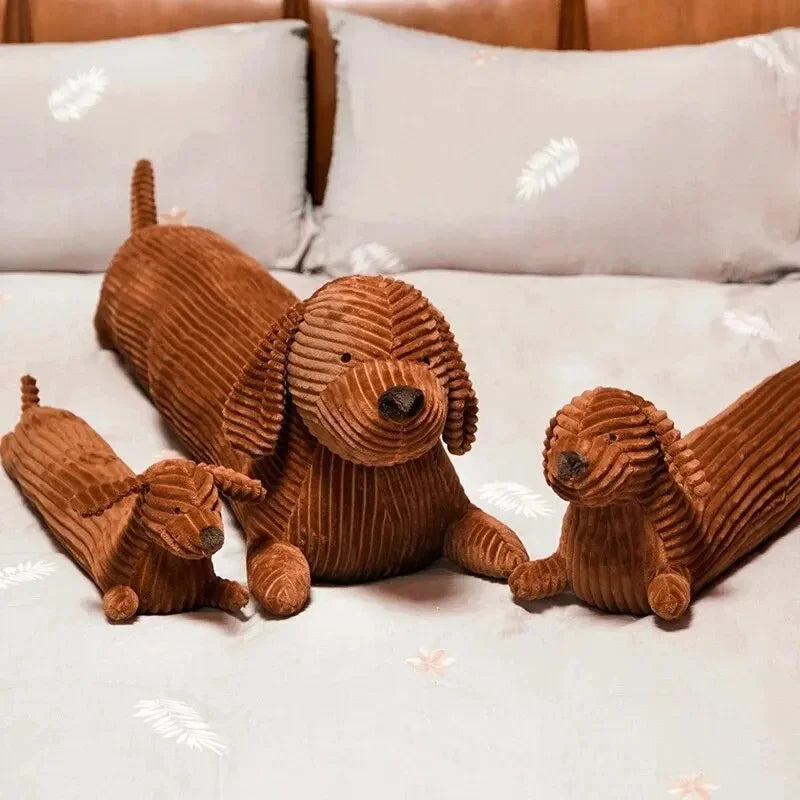 Coussin Corps Teckel en Peluche - Oreiller Décoratif