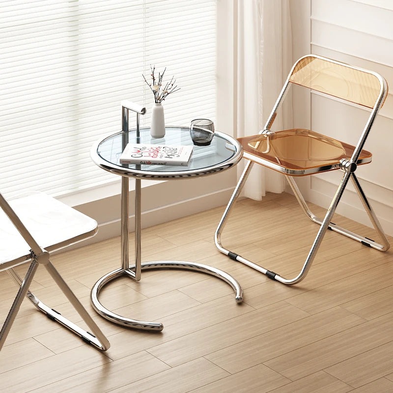 Table Basse Relevable en Verre - Design Marocain Moderne