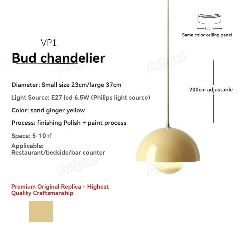 Danish Bud Pendant Light – Nordic Modern Hanging Lamp
