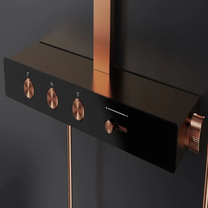 Robinet de Douche Thermostatique Or Rose Brossé