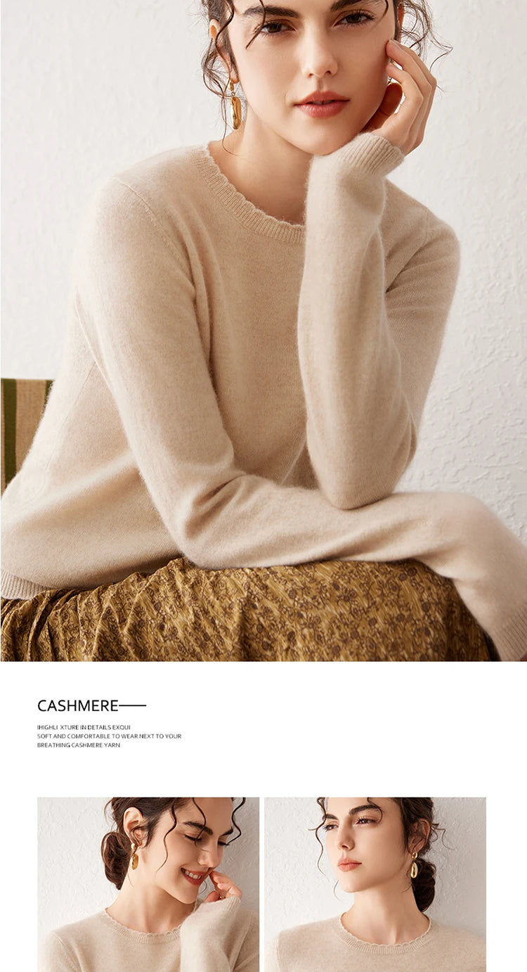 Pull Femme 100% Cachemire Basique