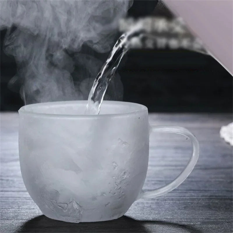 Tasse en Verre Borosilicate Double Paroi Résistante à la Chaleur