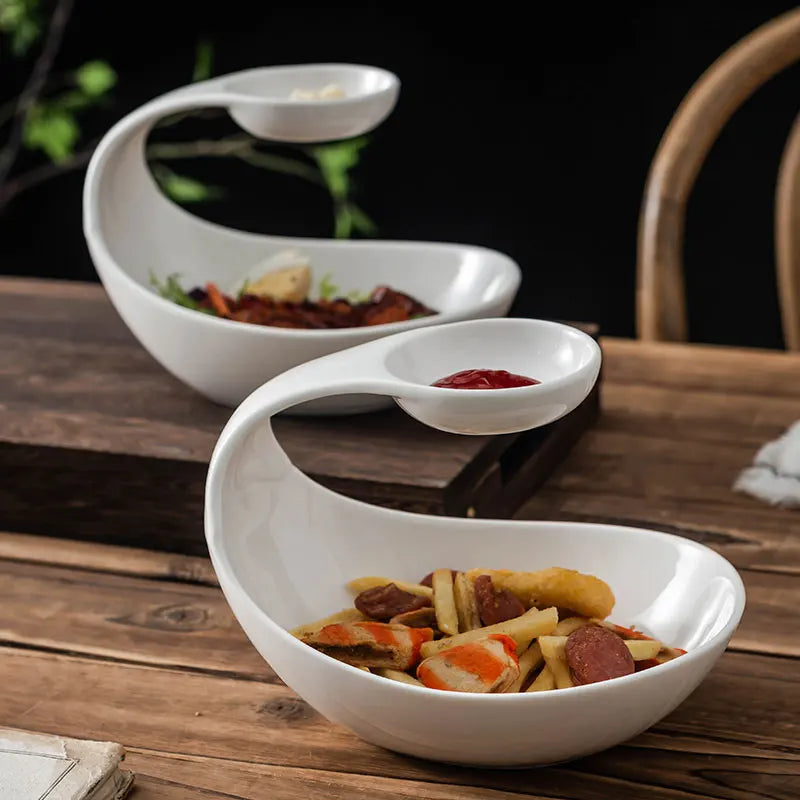 Assiette en Céramique Design Créatif pour Dim Sum et Sushi