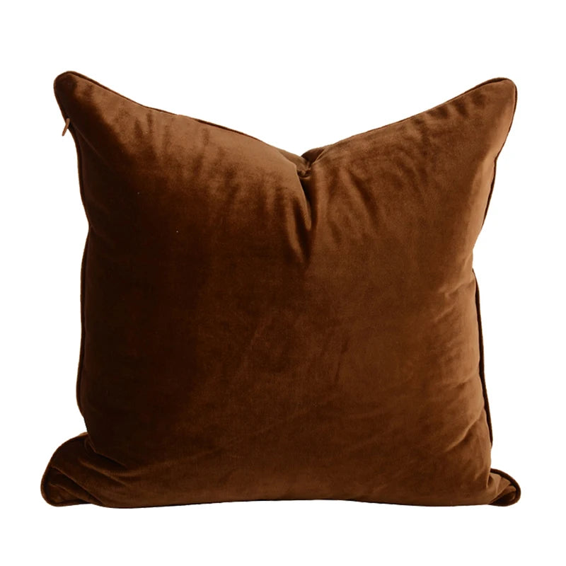 Housse de Coussin Velours Italien Vert Olive Uni
