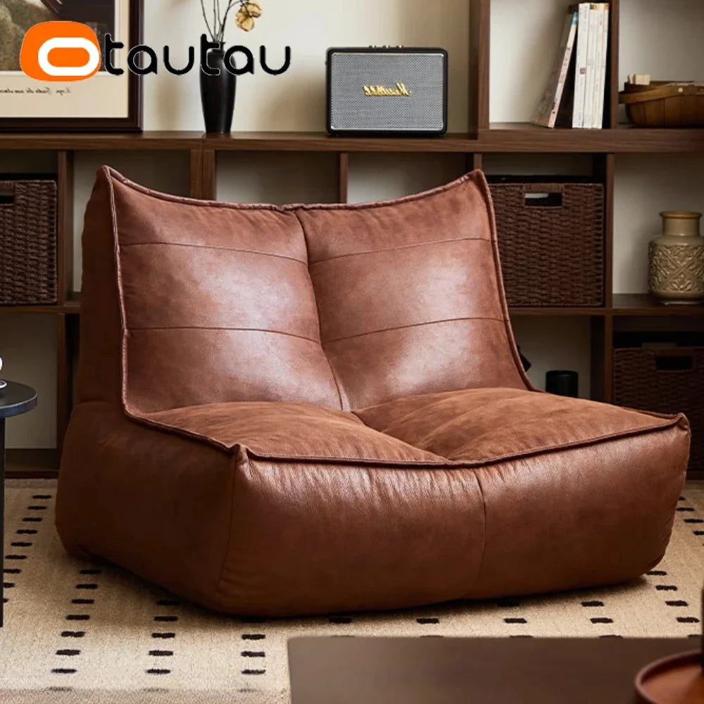 Housse de Pouf Poire en Cuir Synthétique (Sans Garnissage)